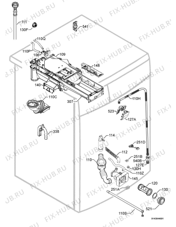 Взрыв-схема стиральной машины Zanussi ZWN6100 - Схема узла Hydraulic System 272